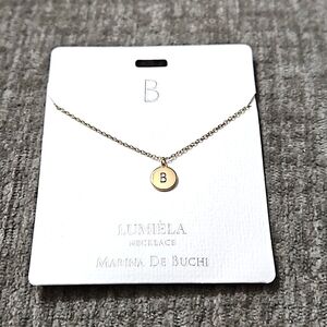 🌸 B * Initial Name Chain Lumiela Necklace 🌸